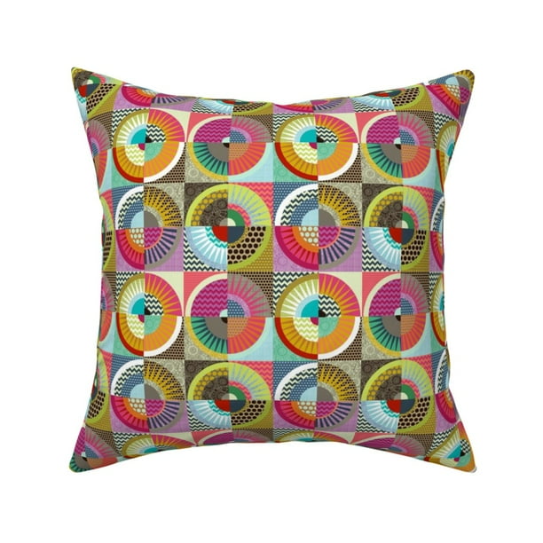 Ogee Geomentric Black Classical Throw Pillow Cover w Optional Insert by Roostery
